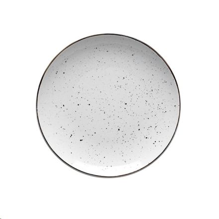 Dots blanco plato llano 21 cms