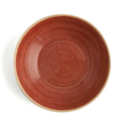 PLATO HONDO 21 CM TERRA ROJO