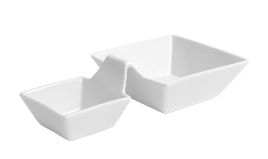 Porcelana bowl doble 23x12x5 cms k-6