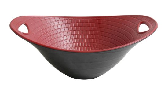 Bowl "perpignan" 30x21x12cm negro-rojo