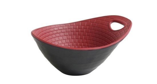 Melamina bowl perpignan 17x14x8 cms rojo-negro