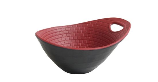 Melamina bowl perpignan 15x12x7 cms negro-rojo