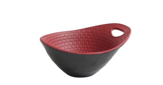 Bowl "perpignan" 12x10x6cm negro-rojo