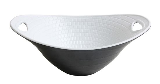 Bowl "perpignan" 30x21x12cm negro-blanco
