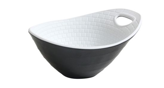 Bowl "perpignan" 21,5x17,5x10cm negro-blanco