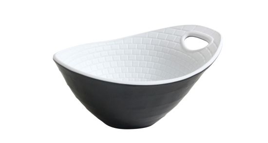 Bowl "perpignan" 17x14x8cm negro-blanco