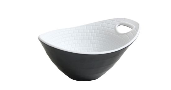 Bowl "perpignan" 15x12x7cm negro-blanc