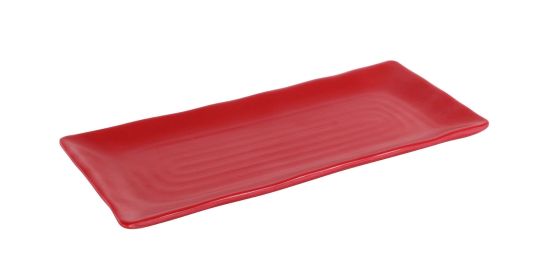 BANDEJA RECTANGULAR TROYA 26x11,5x2 cm ROJA