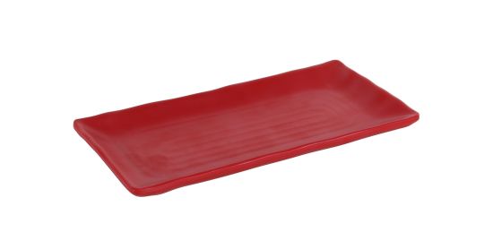 BANDEJA RECTANGULAR TROYA 21,5x10x2 cm ROJA