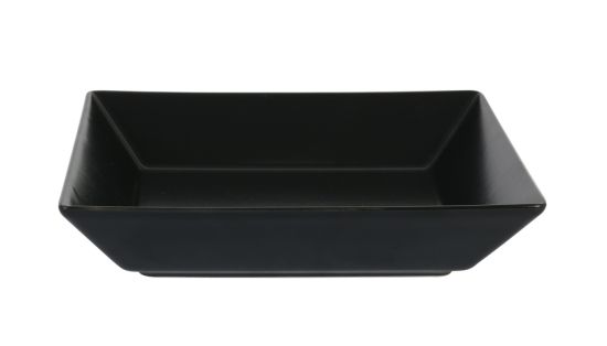 Ensaladera stonware negro 21x21x4,5cm ming ii