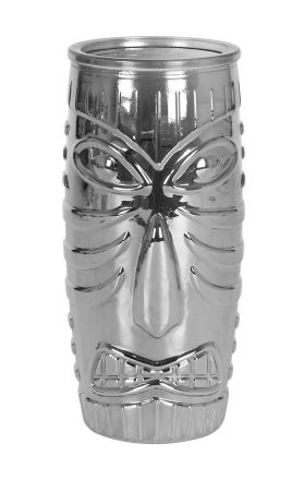 VASO ALTO TIKI 59cl PLATINO PVD