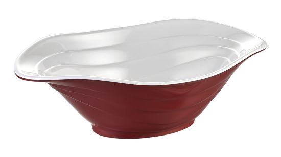 Bowl duet bicolor rojo 33x23x10,5cm