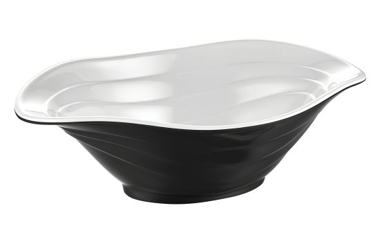 Bowl duet bicolor negro 33x23x10,5cm