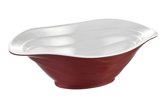 Bowl duet bicolor rojo 23x16x7,5 cm