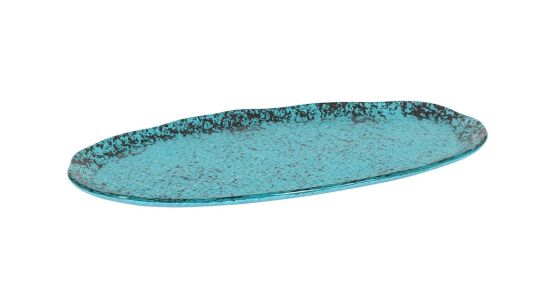 BANDEJA OVAL TURQUESA 23x16x1,5cm (5mm)