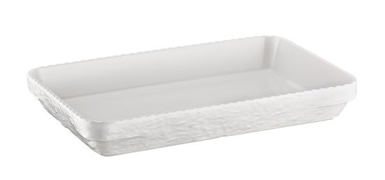 FUENTE RECTANGULAR BLANCA 35,5x23,5x5,5cm