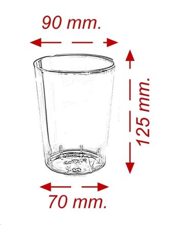 Plastico vaso sidra cristal k-200